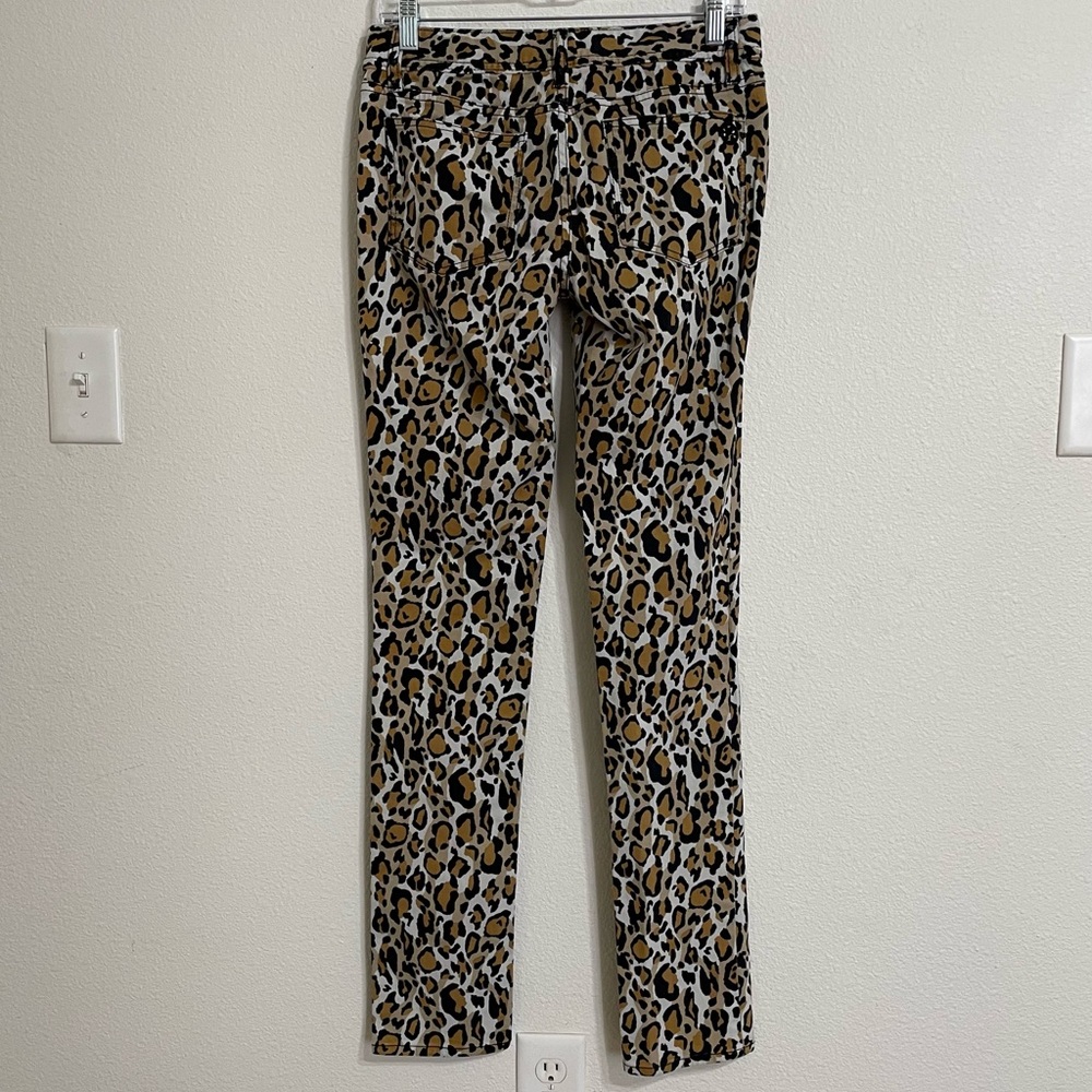 Tory Burch Leopard Print Super Skinny Jeans Size 27 - Picture 2 of 11